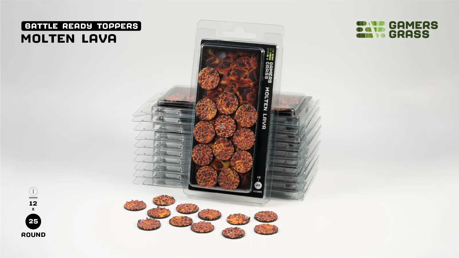 Gamers Grass: Molten Lava – Round 25mm (x12)