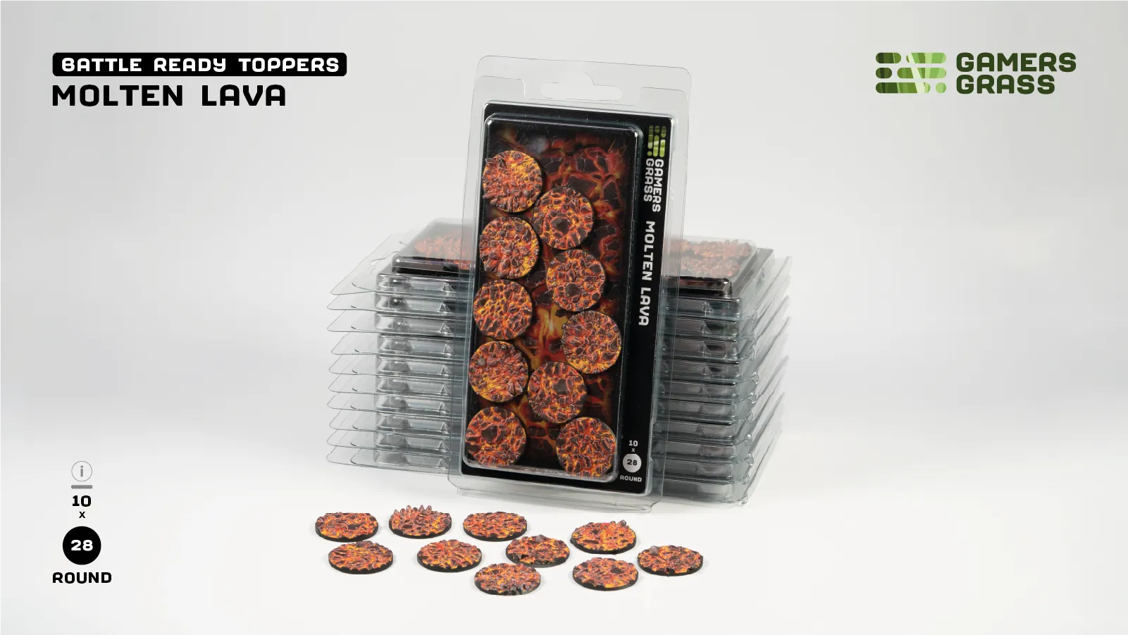 Gamers Grass: Molten Lava – Round 28mm (x10)