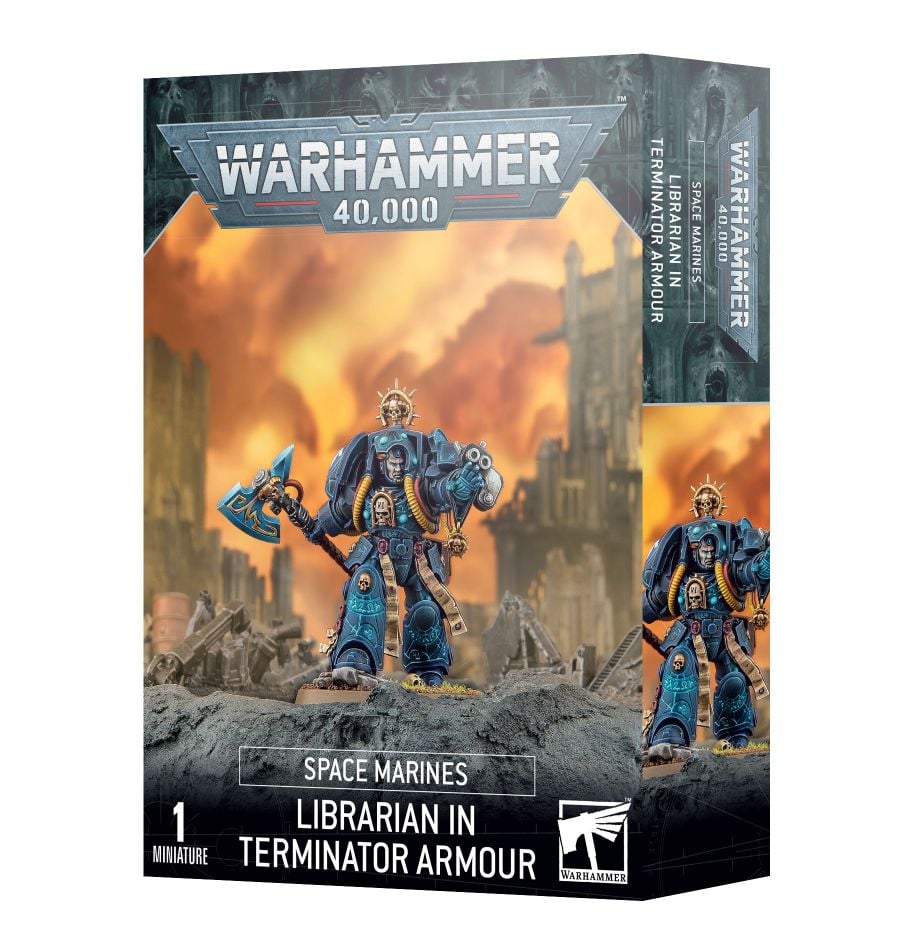 Commission Figurine Warhammer 40K – Librarian In Terminator Armor – Space Marines Ultramarines