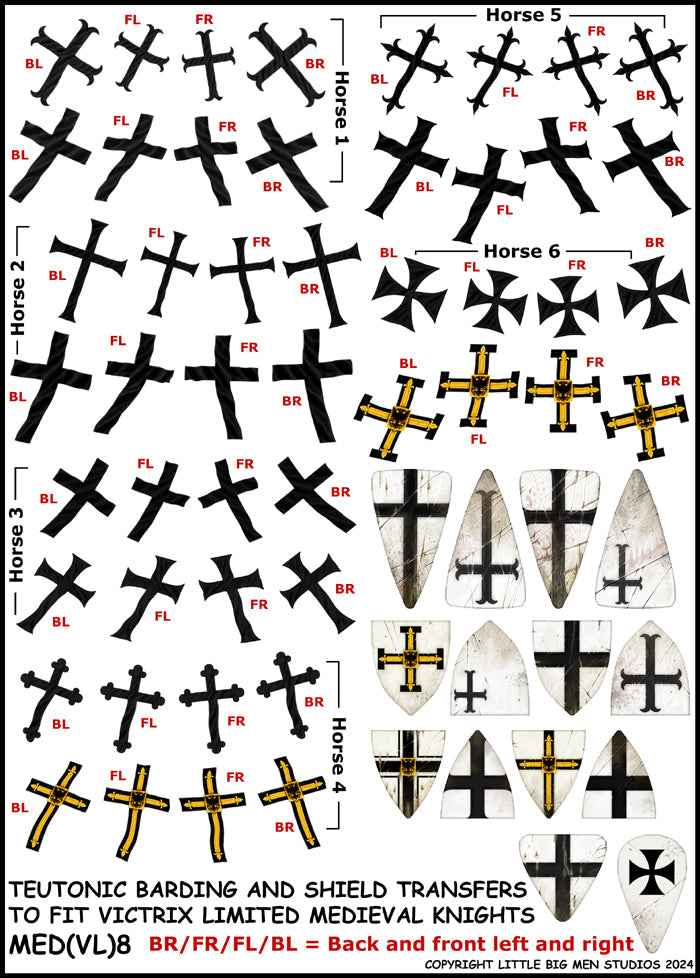 Victrix Limited: (Teutonic) Medieval Barding and Shield Transfers 8