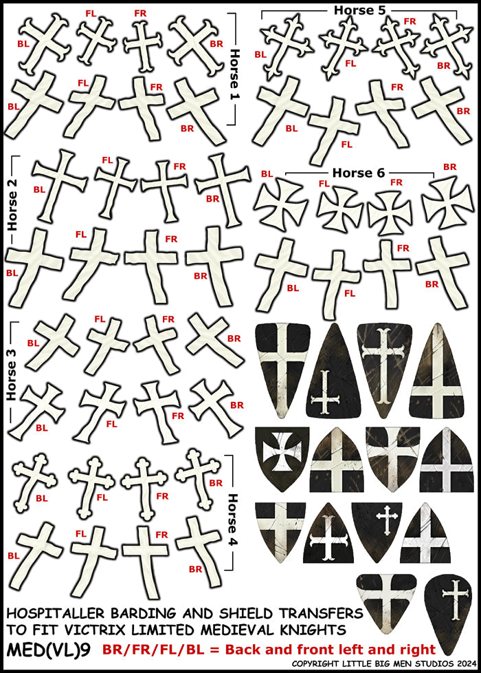 Victrix Limited: (Hospitaller) Medieval Barding and Shield Transfers 9