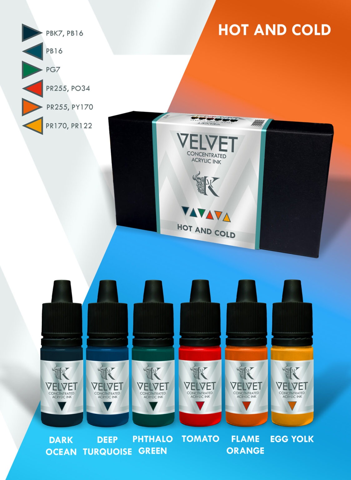 Kimera Kolors: Velvet Inks - Hot and Cold