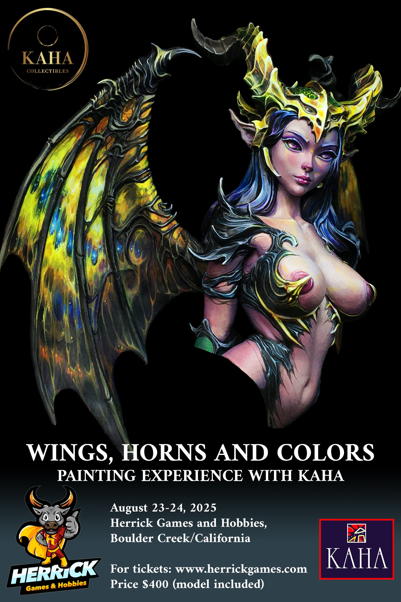 Hobby Masterclass: Painting Wings, Horns, and Colors with Kaha - August 23rd - 24th, 2025