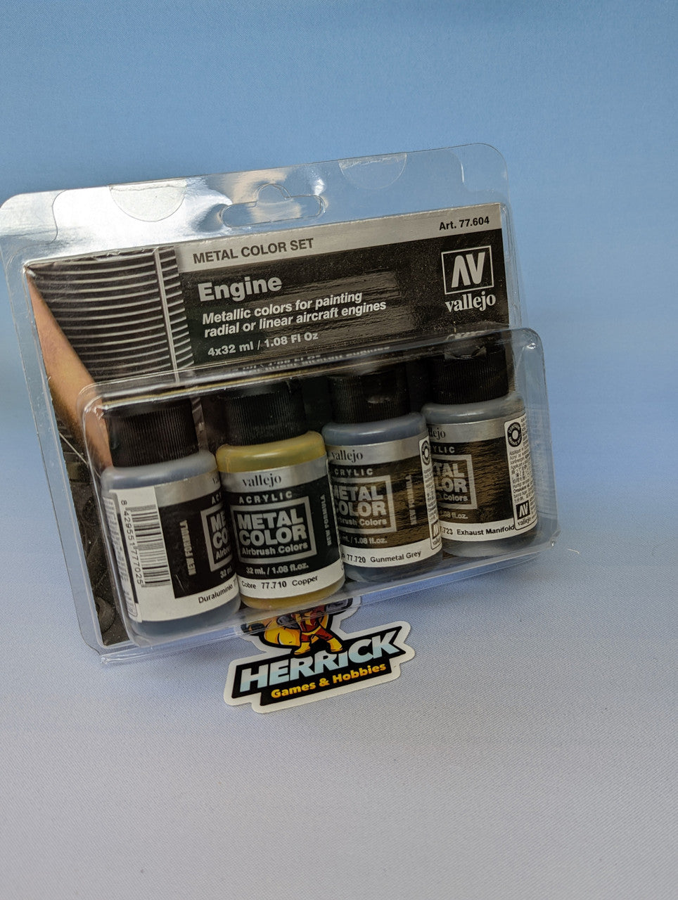 Vallejo: 32ml Bottle Aircraft Engine Metal Color Paint Set (4 Colors)