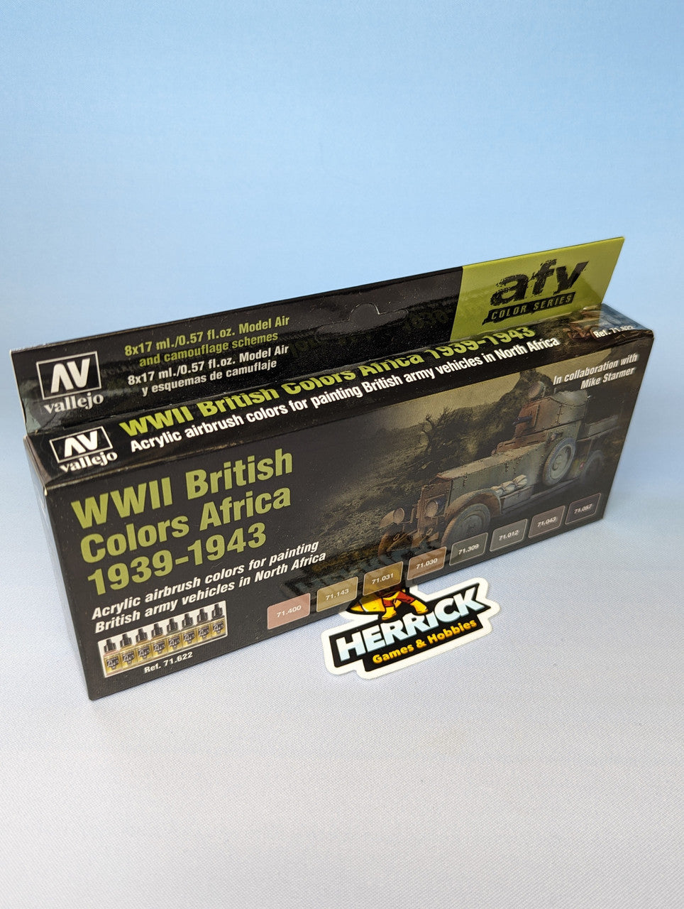 Vallejo: 17ml Bottle WWII British Africa 1939-1943 Model Air AFV Paint Set (8 Colors)