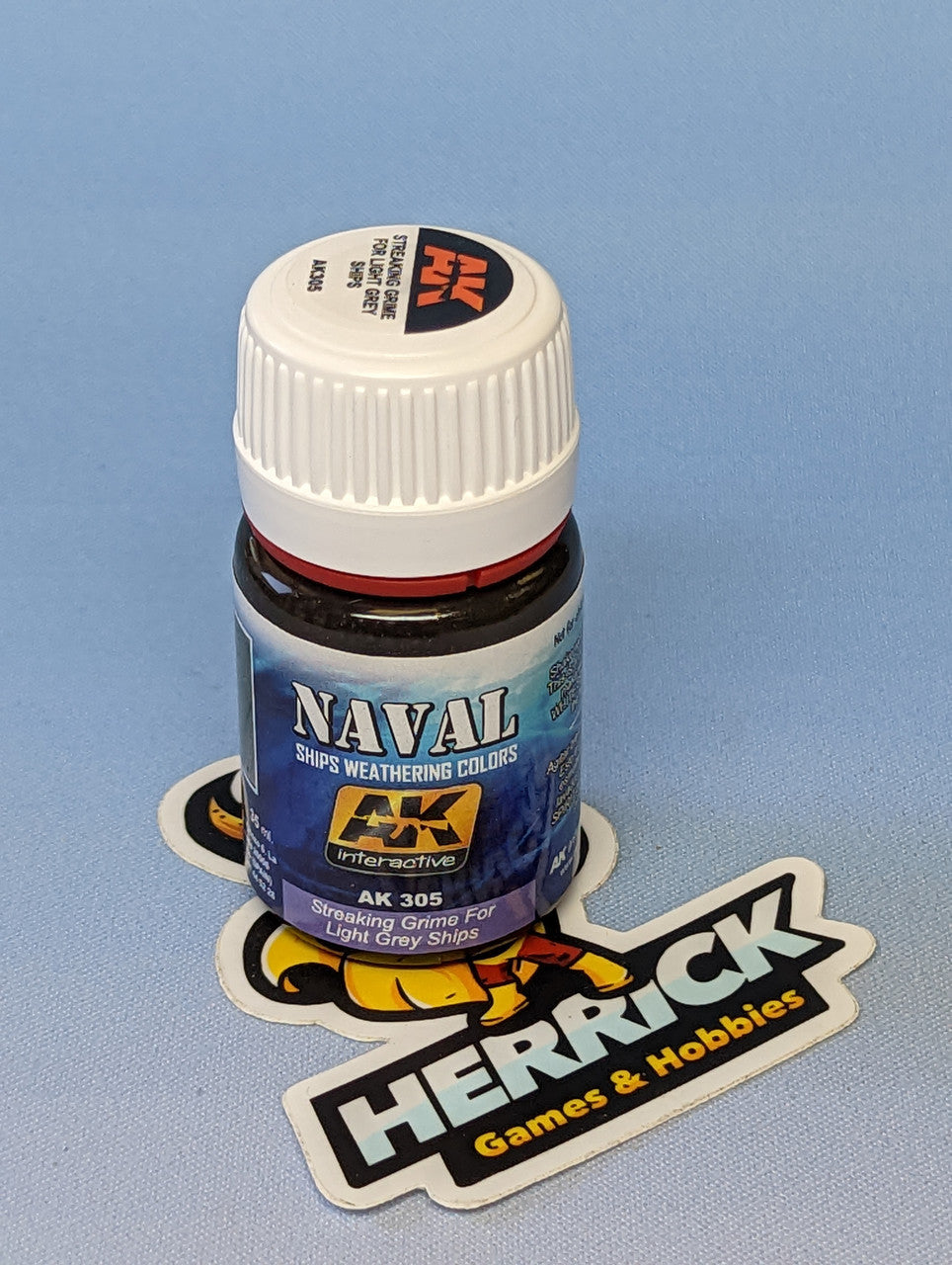 AK Interactive: Light Grey Ships Streaking Grime Enamel Paint 35ml Bottle