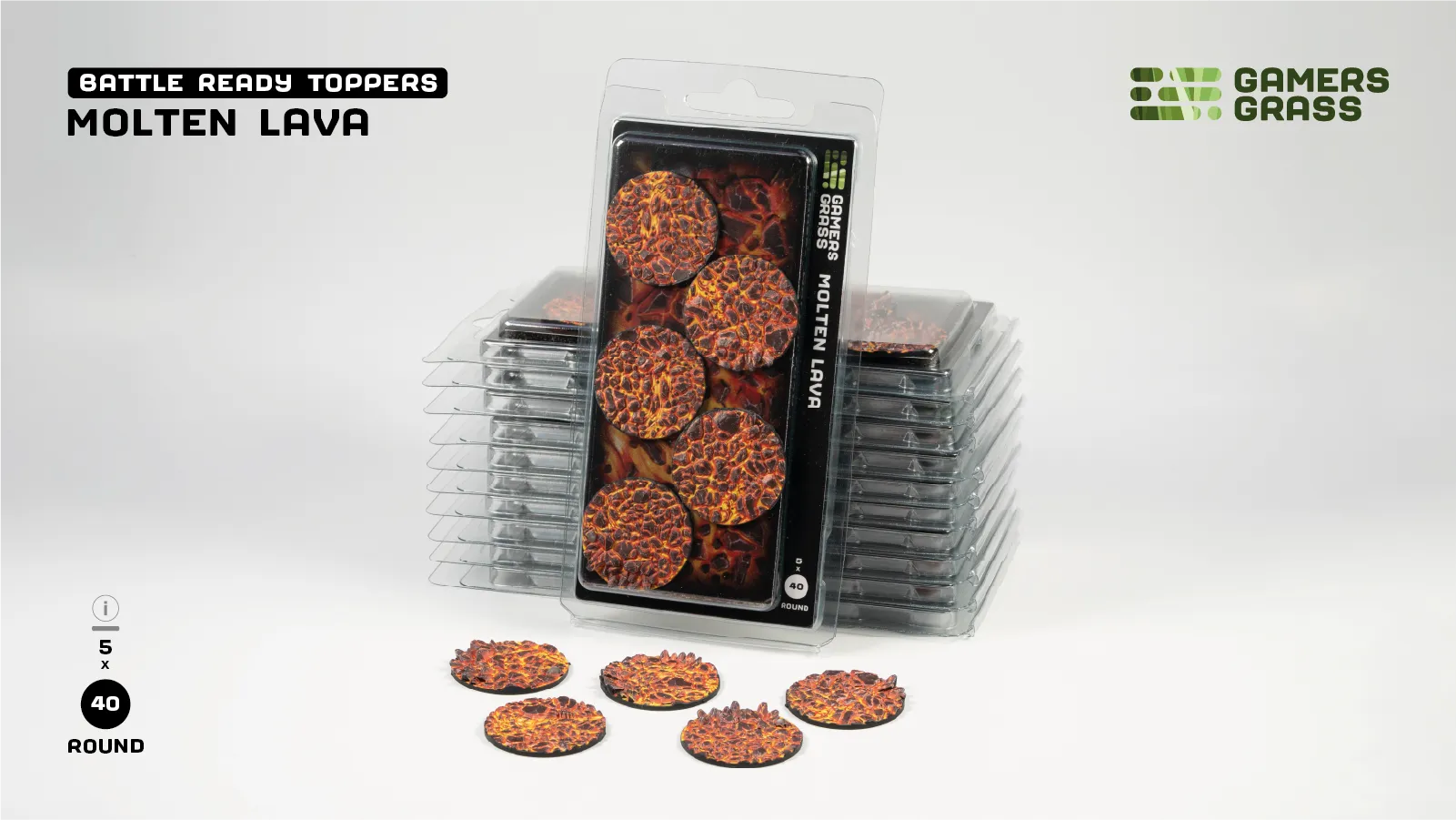 Gamers Grass: Molten Lava – Round 40mm (x5)