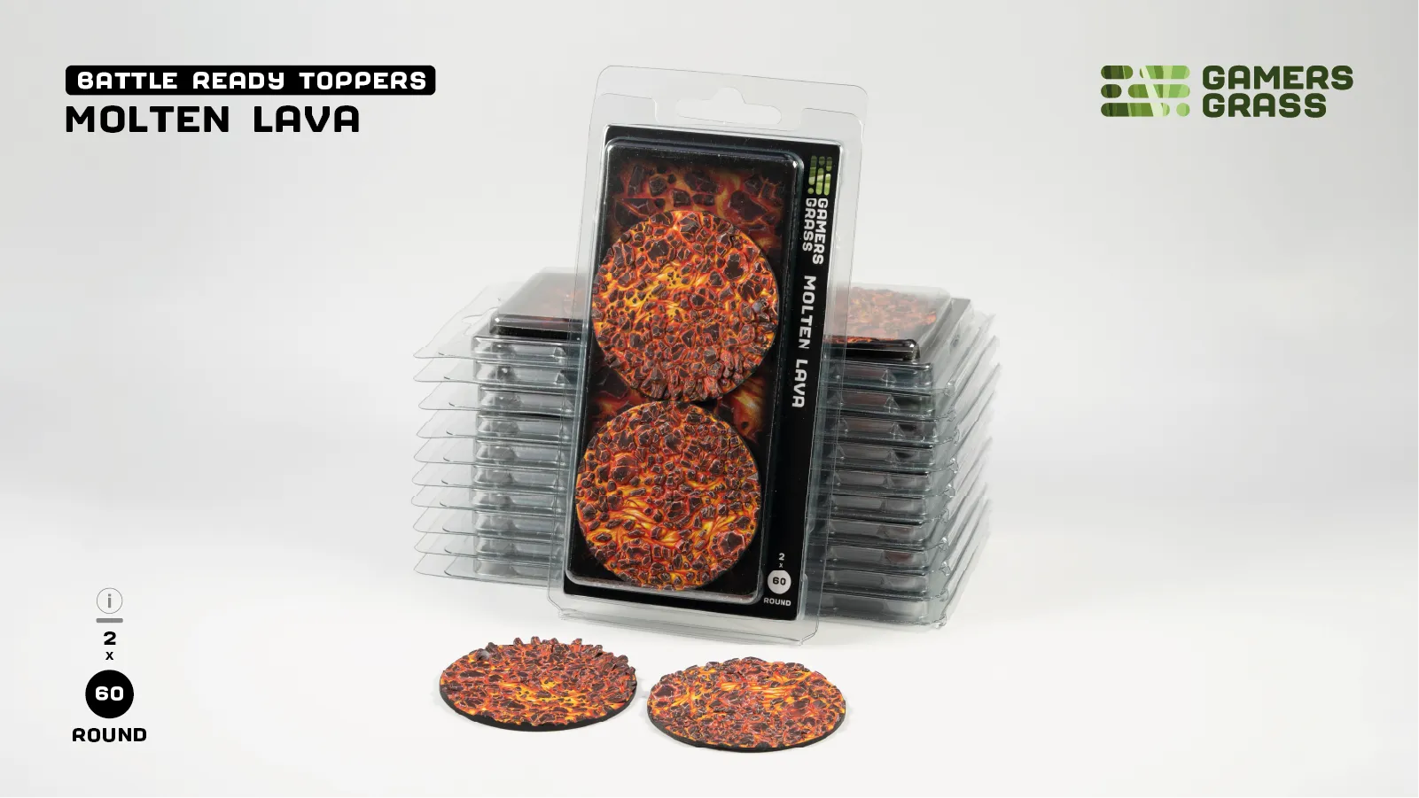 Gamers Grass: Molten Lava – Round 60mm (x2)