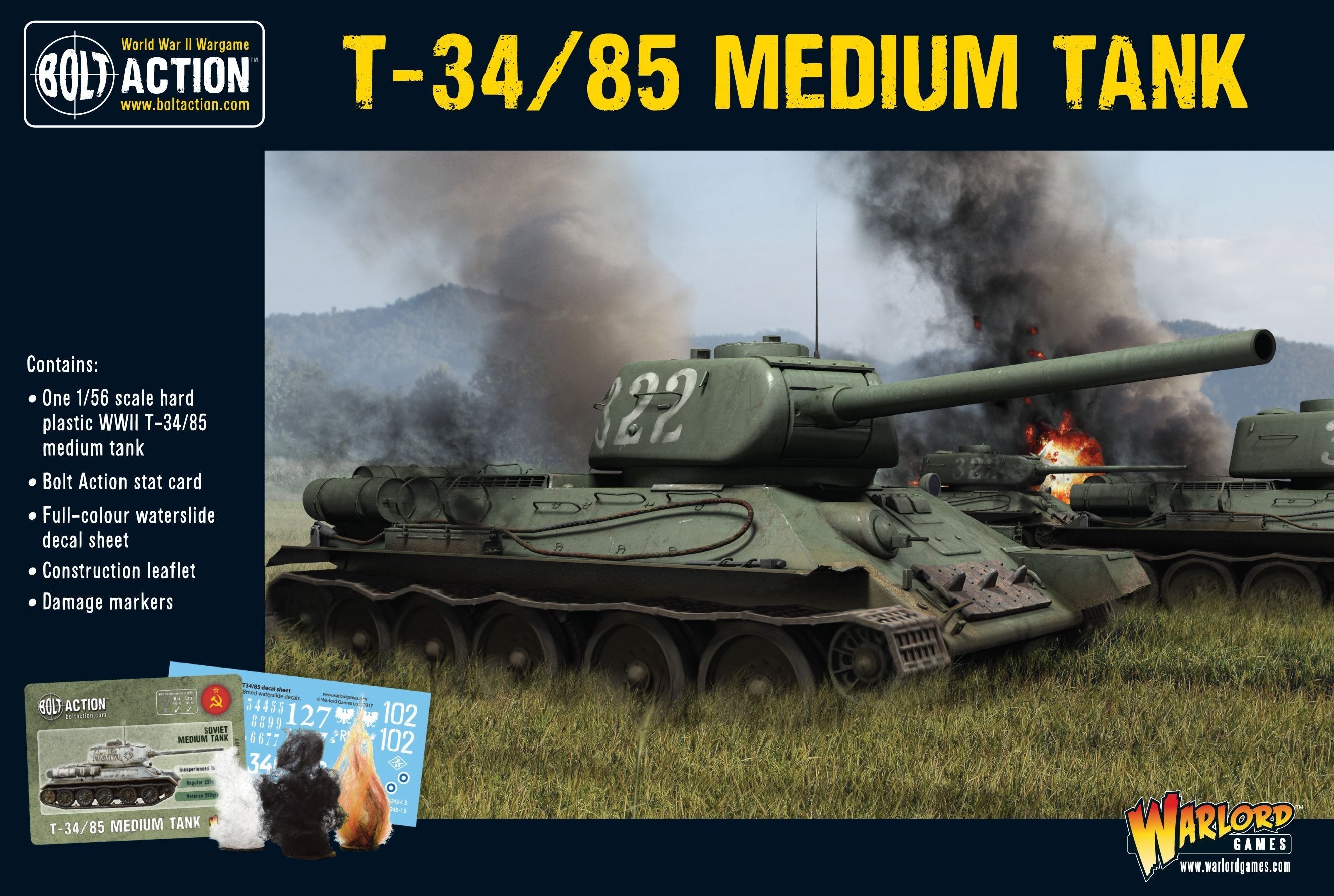 Warlord Games: Bolt Action: Soviet Tanks: T34/85 Medium Tank
