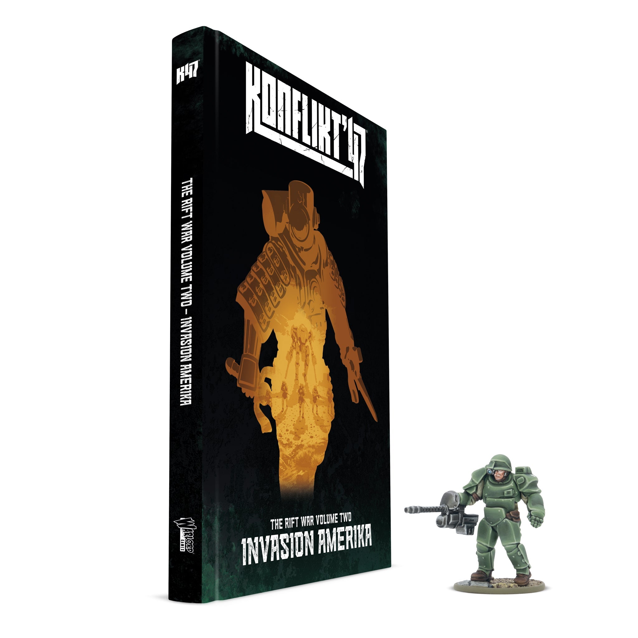 Konflikt '47: Invasion Amerika Book & 'T2 Prototype Heavy Armor' Book Miniature