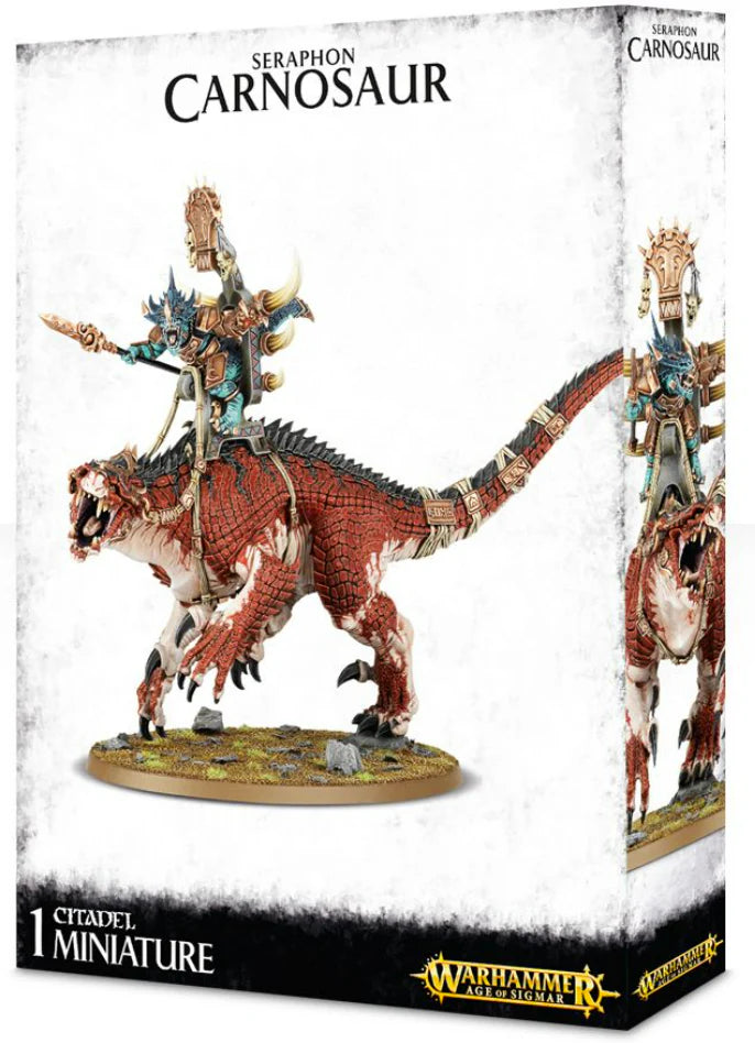 Seraphon: Saurus Oldblood on Carnosaur