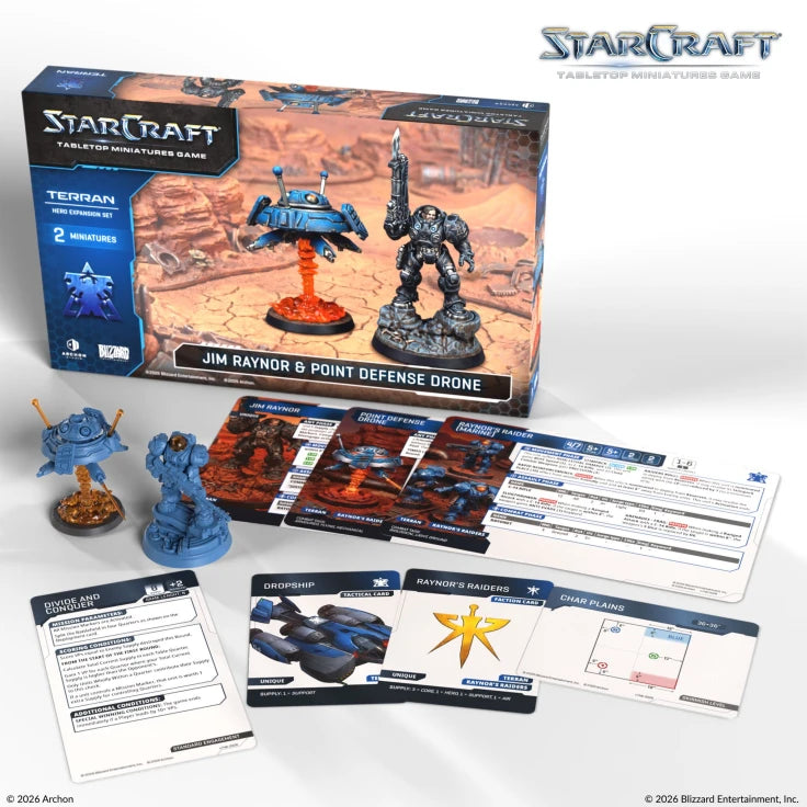 StarCraft TMG: Terran: Jim Raynor Hero & Point Defense Drone Expansion Set