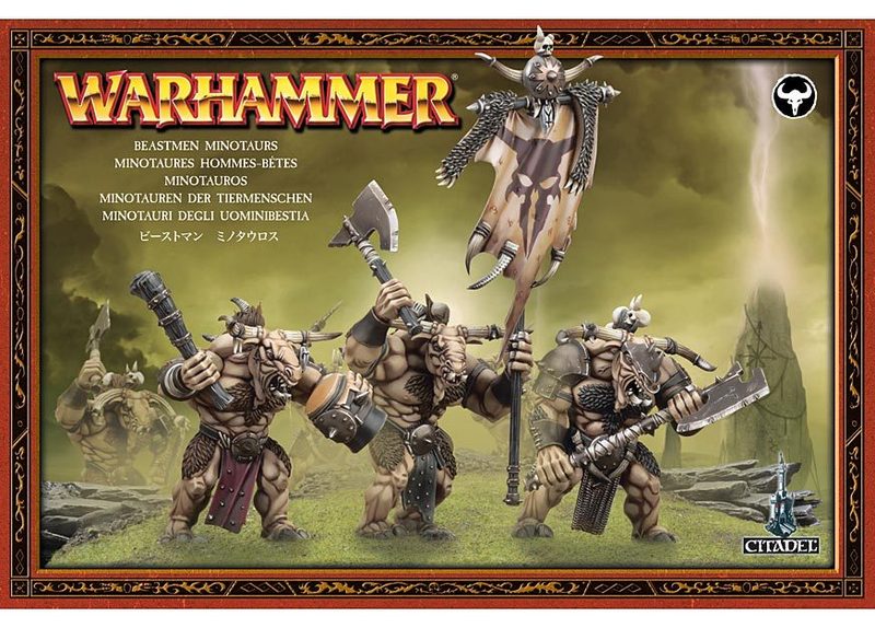Beastmen Brayherds: Minotaur Herd (Old Kit, 3 Models, Round Bases)