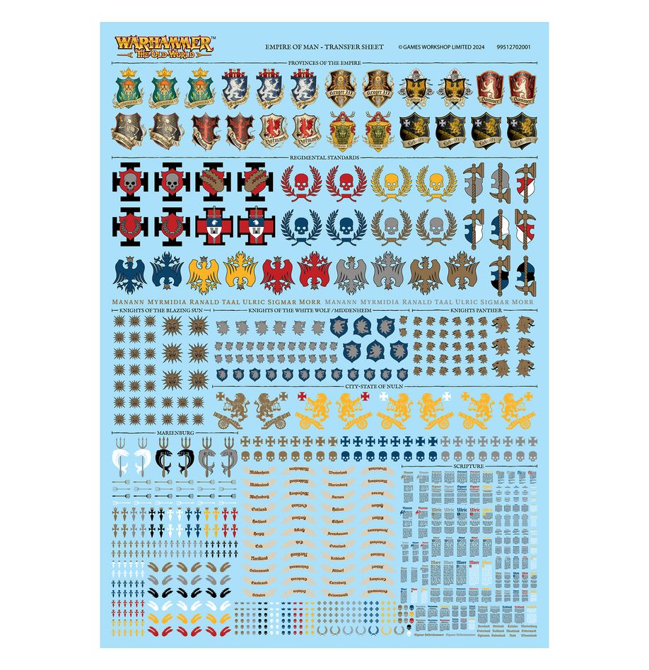 Empire of Man: Transfer Sheet