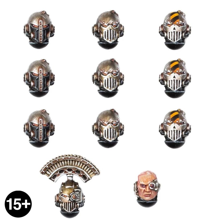 Horus Heresy: Chaos Space Marines: Iron Warriors MKVI Heads