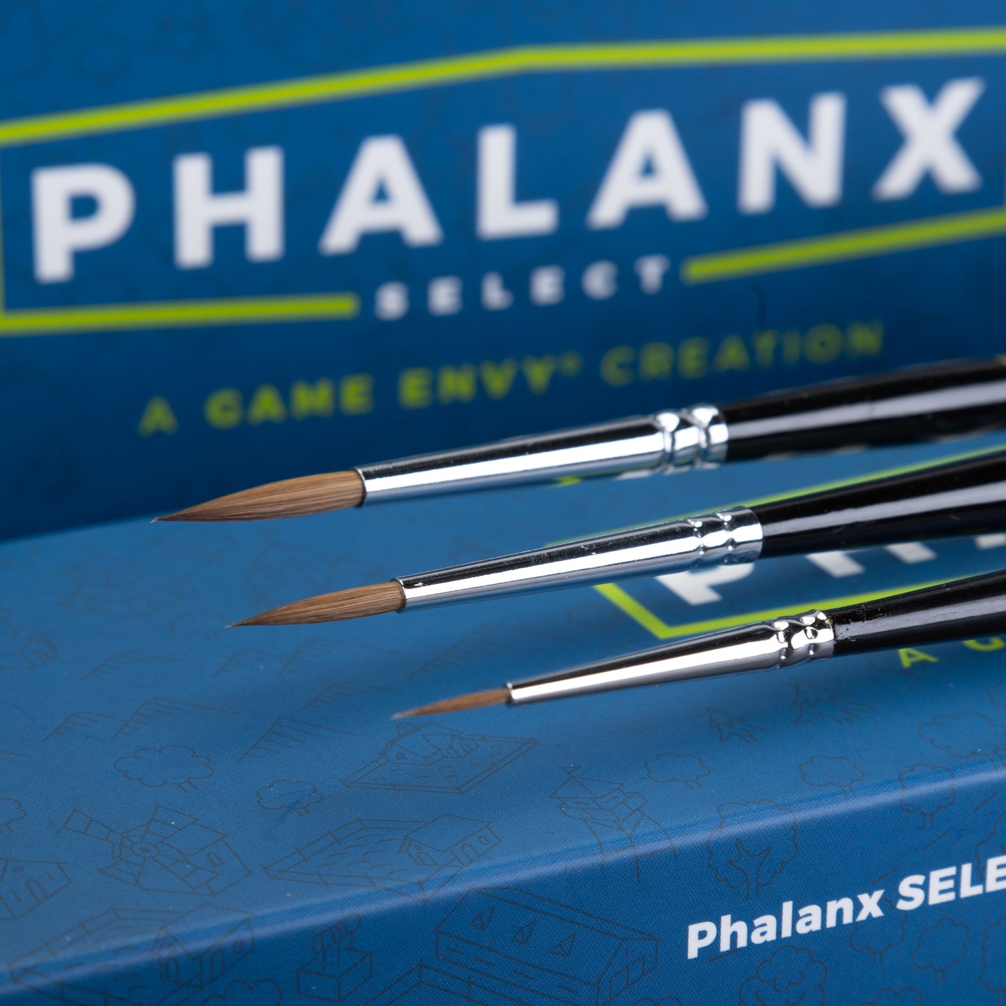 Phalanx SELECT Kolinsky Sable 3-Brush Set