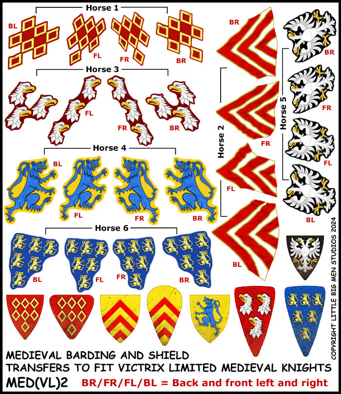 Victrix Limited: Medieval Barding and Shield Transfers 2