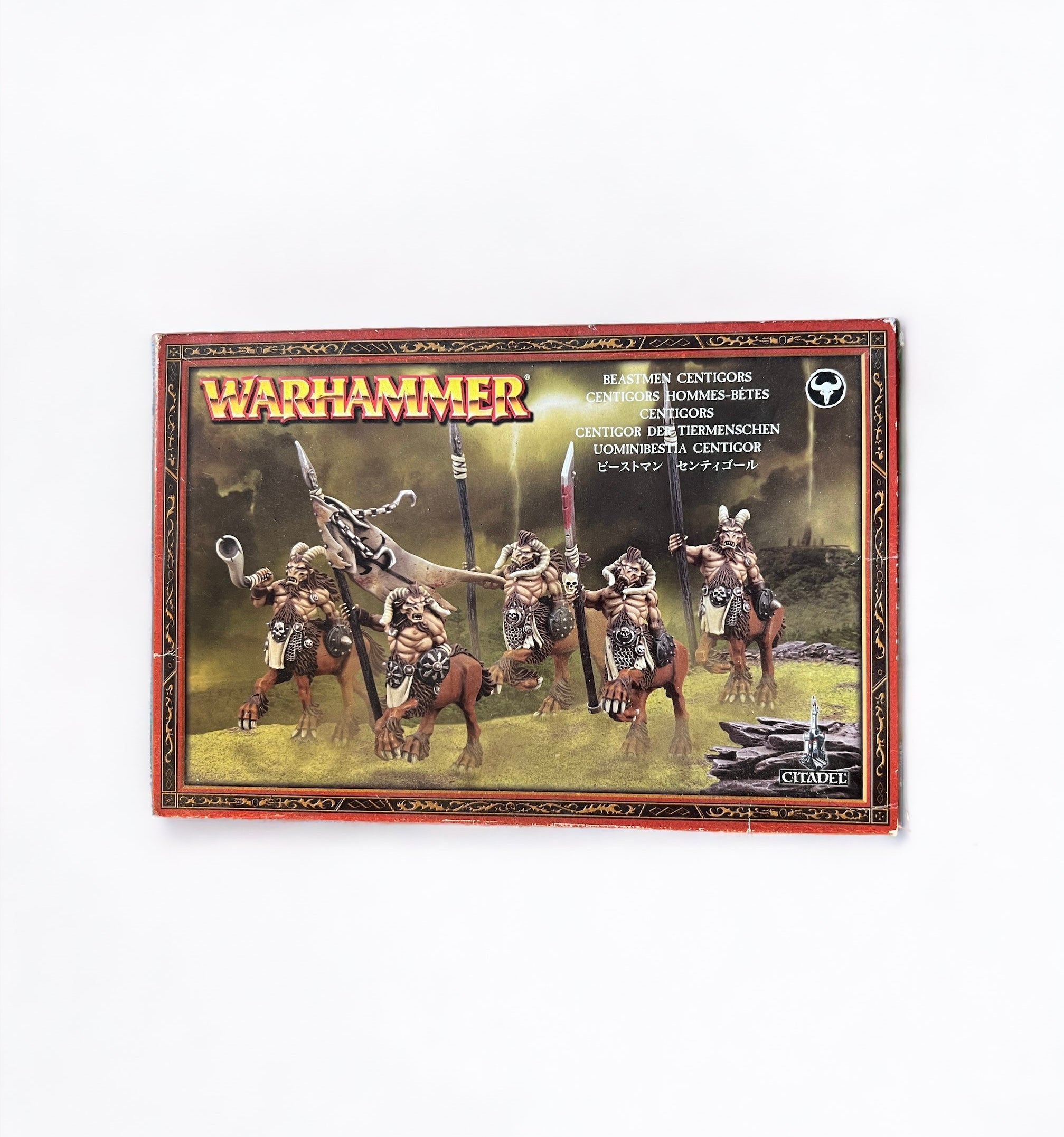 Beastmen Brayherds: Centigor Herd Command (Old Kit, 5 Models, Resin, 25x50mm Bases)