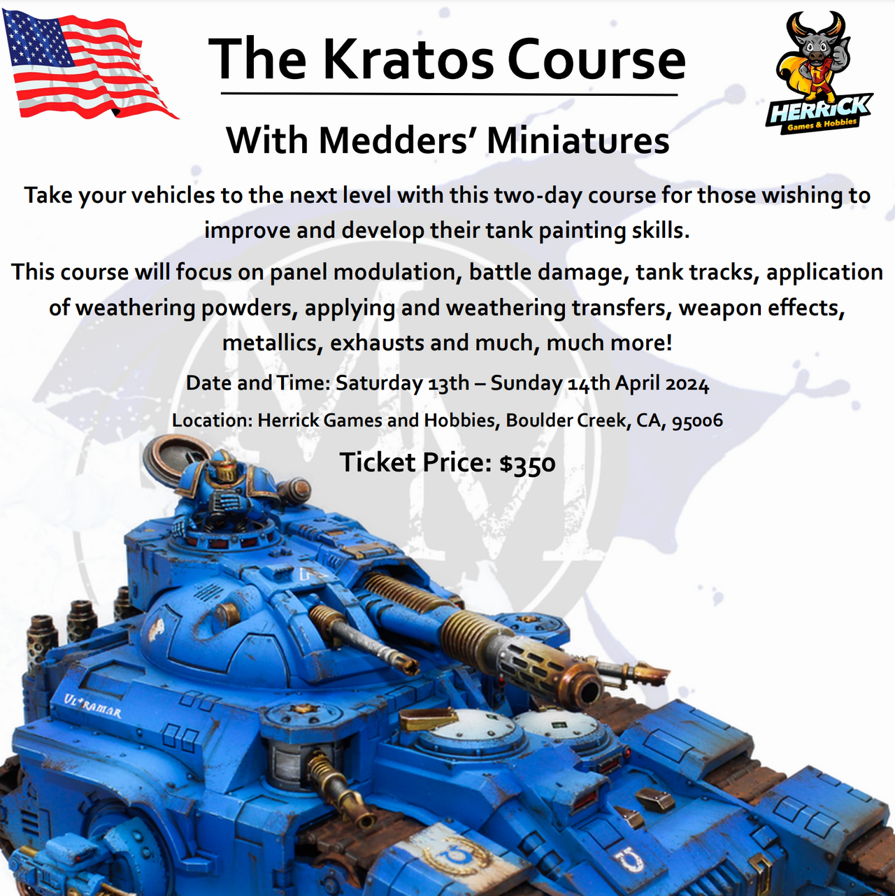 Rob Medwell (MeddersMiniatures) The Kratos Hobby Masterclass - April 13th and 14th, 2024