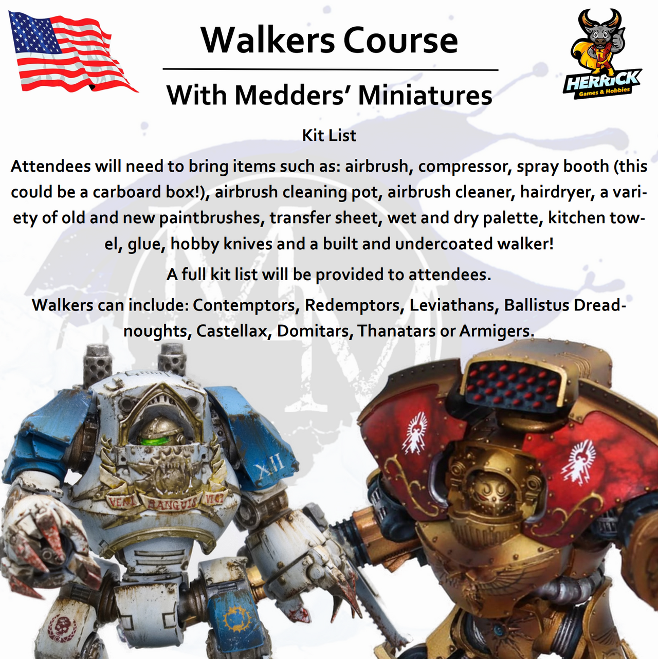 Rob Medwell (MeddersMiniatures) The Walker Hobby Masterclass - April 12th and 13th, 2025