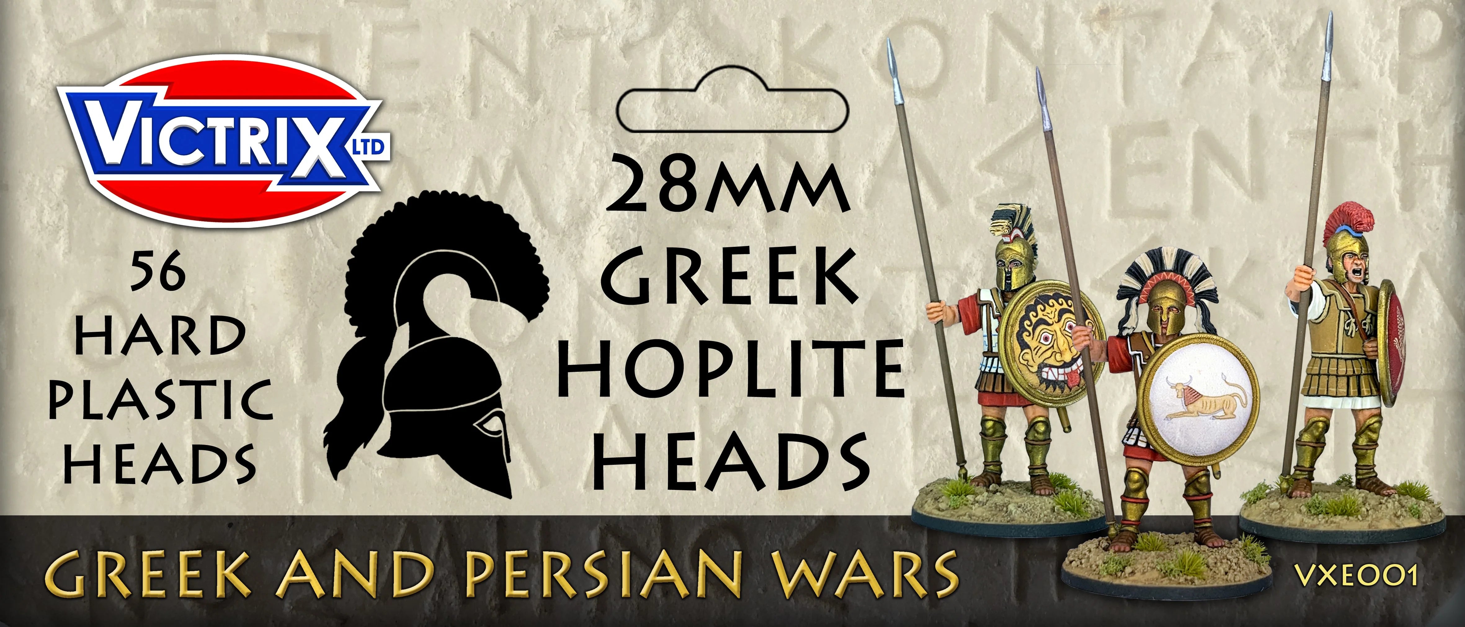 Victrix Limited: Greek Hoplite Heads x 56