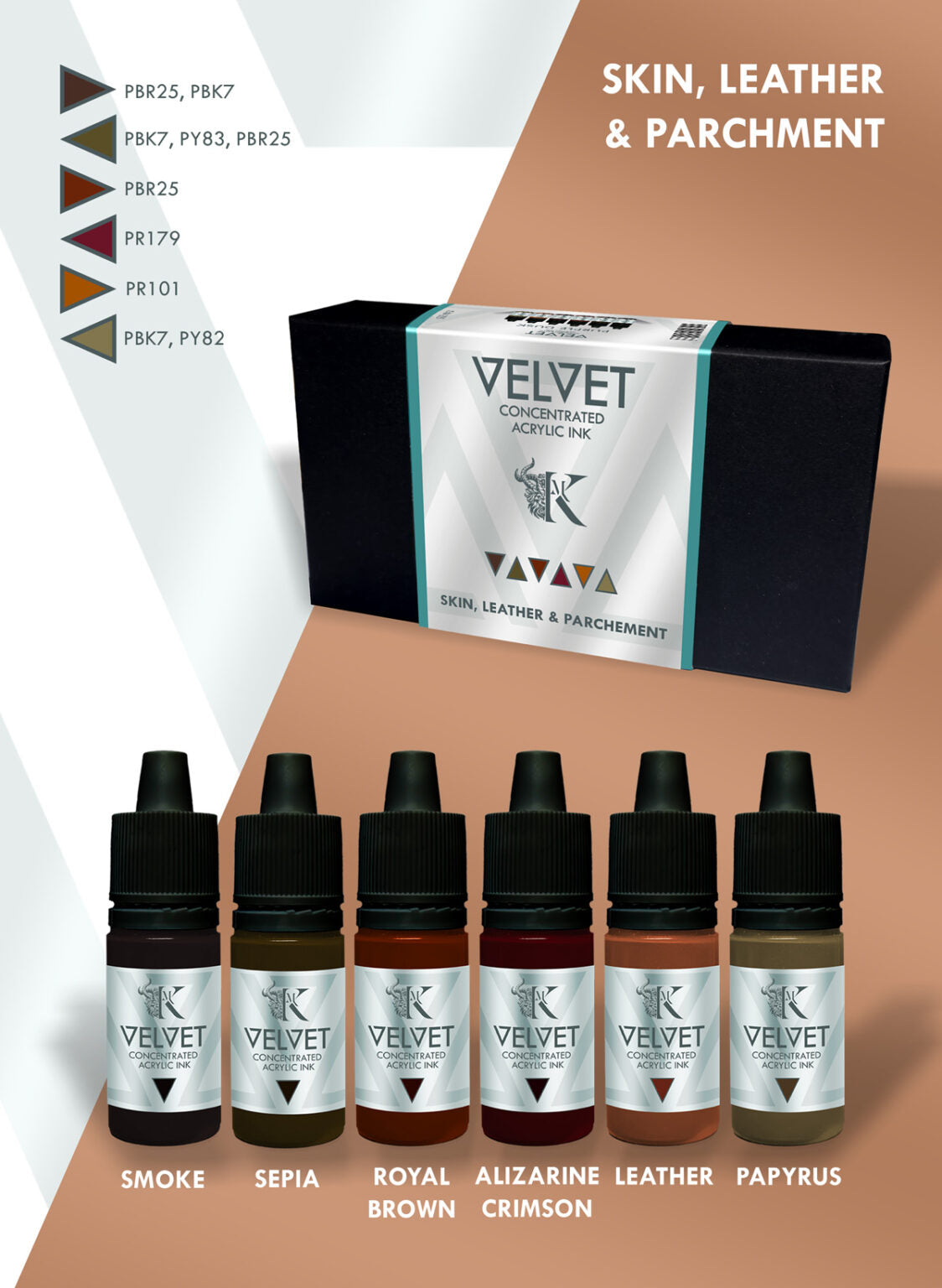 Kimera Kolors: Velvet Inks - Skin, Leather, and Parchment