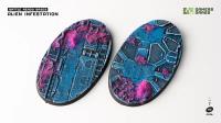 Gamers Grass: Battle Ready Bases - Alien Infestation - Oval 90mm (x2)