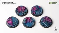 Gamers Grass: Battle Ready Bases - Alien Infestation - Round 40mm (x5)