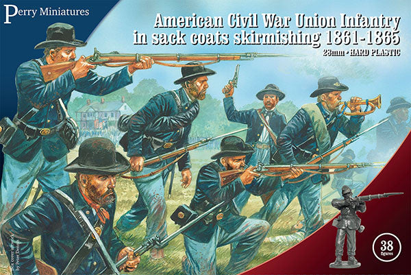Perry Miniatures: 28mm American Civil Union Infantry in Sack Coats Skirmishing 1861-1865 (38)