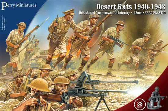 Perry Miniatures: 28mm British & Commonwealth Infantry Desert Rats 1940-1943 (38)