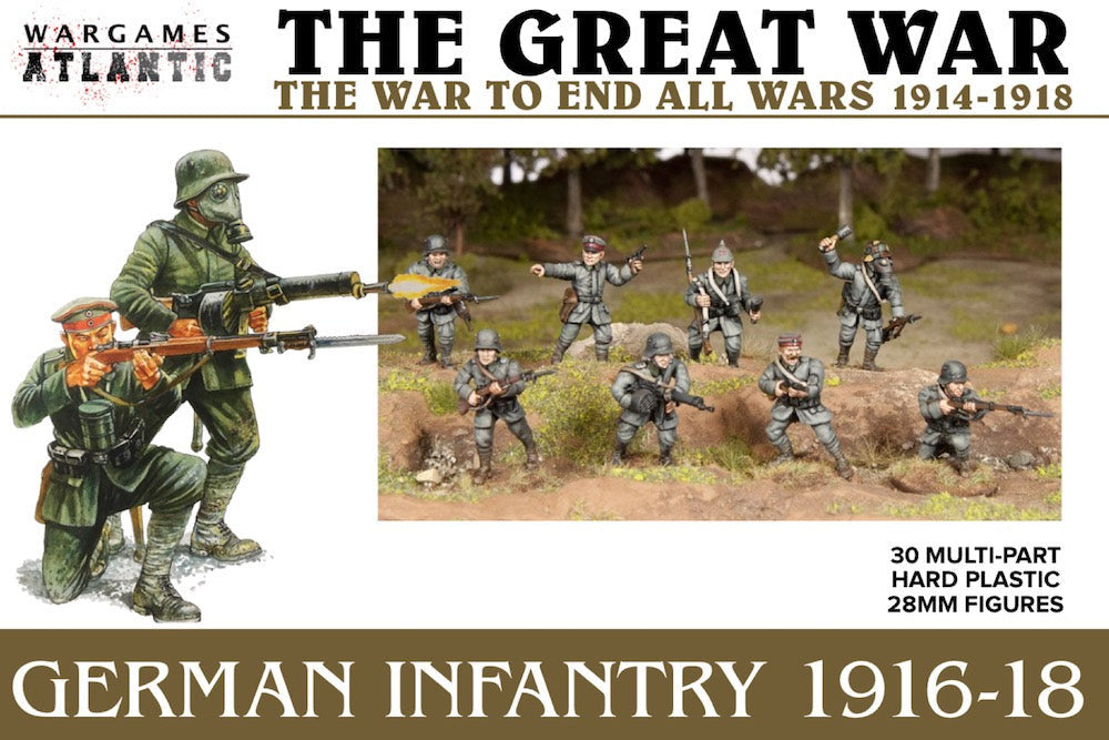 Wargames Atlantic: 28mm The Great War German Infantry 1916-1918 (30)