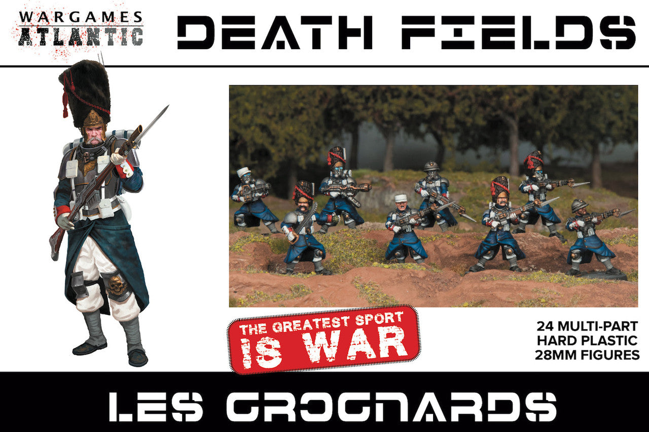 Wargames Atlantic: 28mm Death Fields Les Grognards w/Weapons (24)