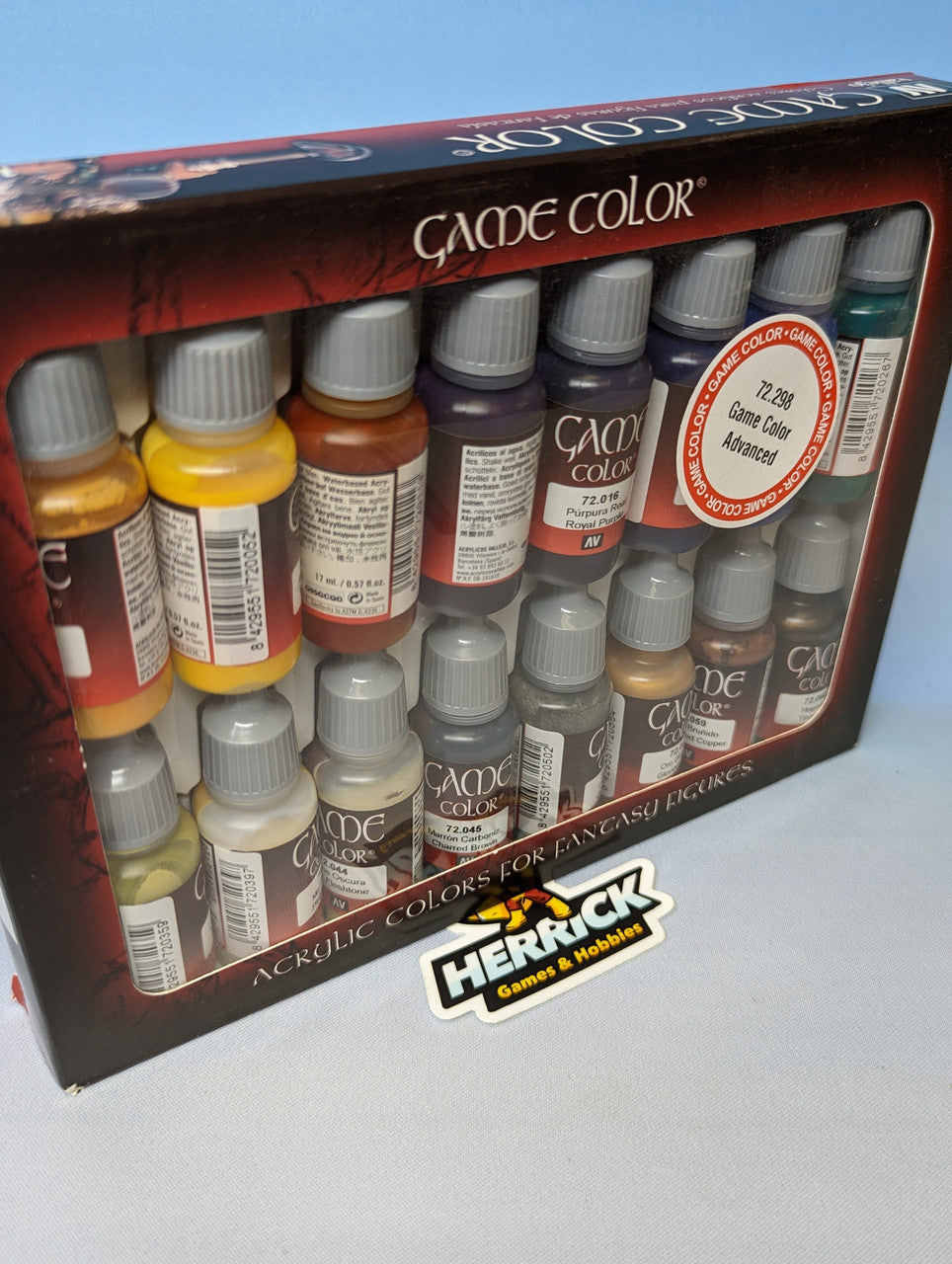Vallejo: 17ml Bottle Advanced Game Color Paint Set (16 Colors)