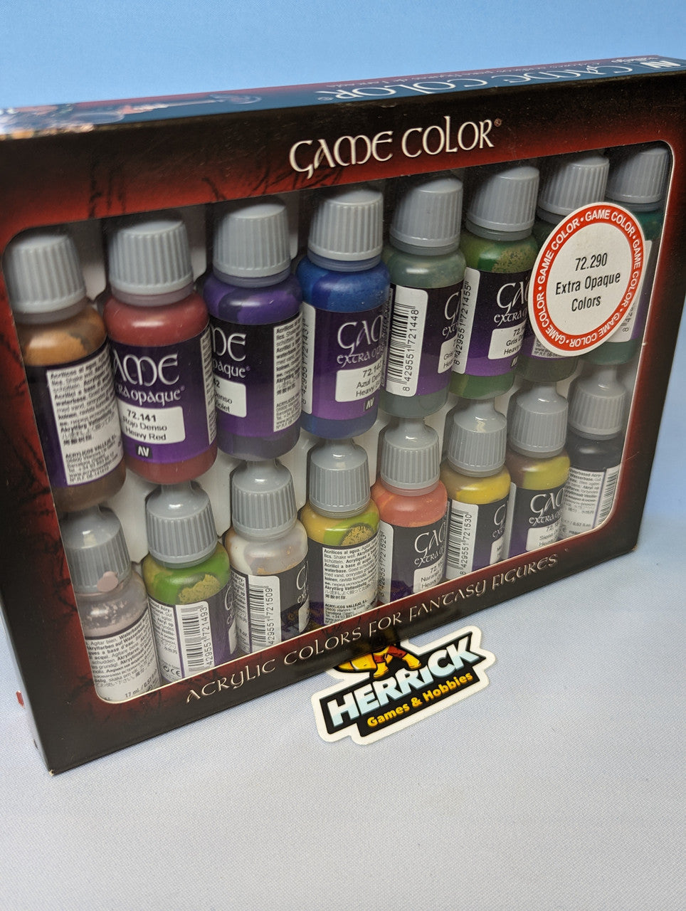 Vallejo: 17ml Bottle Extra Opaques Game Color Paint Set (16 Colors)