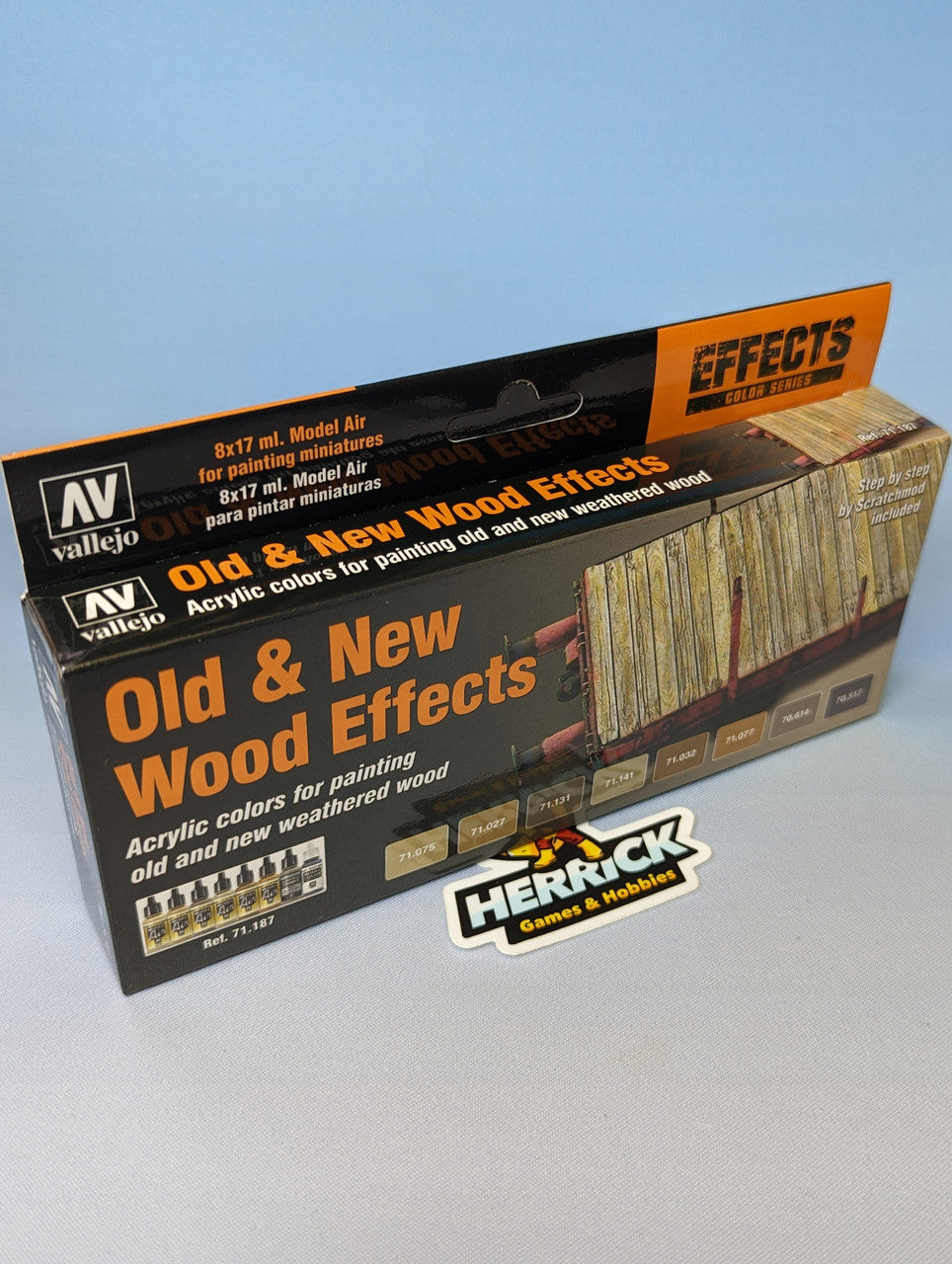 Vallejo: 17ml Bottle Old & New Wood Effects Model Air Paint Set (8 Colors)