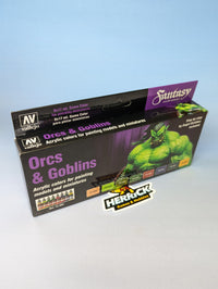 Thumbnail for Vallejo: 17ml Bottle Orcs & Goblins Game Color Paint Set (8 Colors)