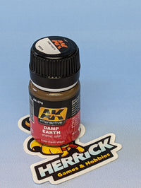 Thumbnail for AK Interactive: Damp Earth Satin Wash Enamel Paint 35ml Bottle