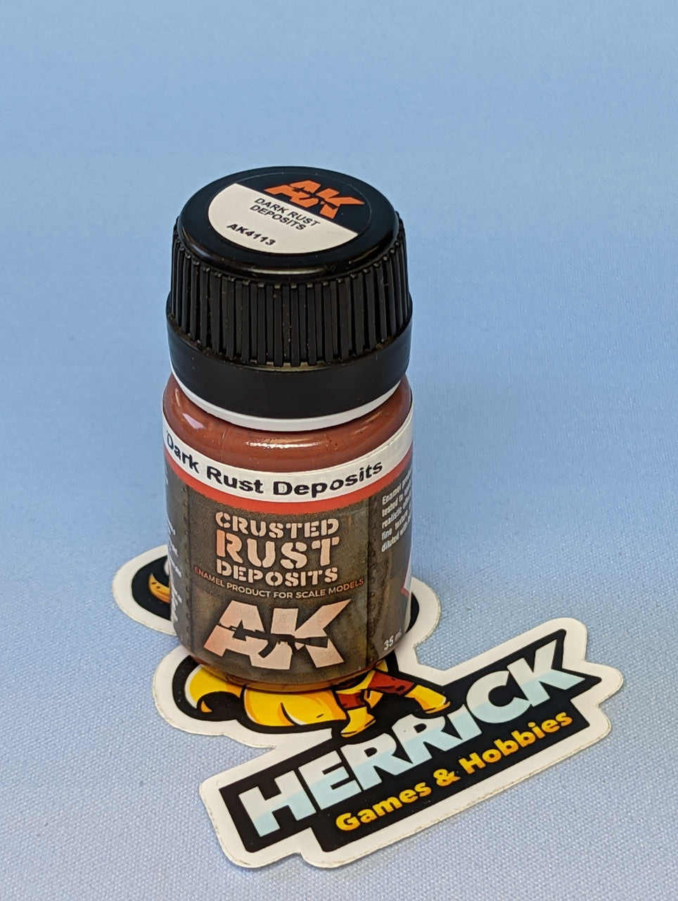 AK Interactive: Dark Rust Crusted Deposits Enamel Paint 35ml Bottle